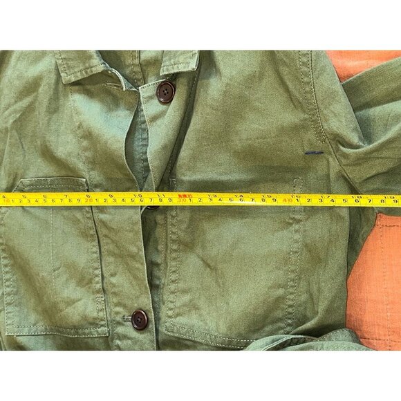 Madewell Tie-Waist Military Jacket in  Green Women's  Size XS ($145) - Picture 9 of 11